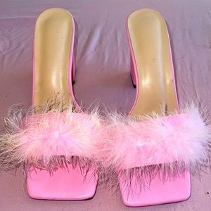 Barbie style chunky heels